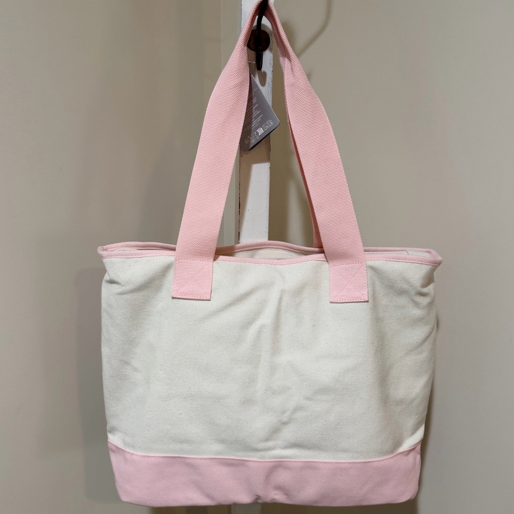 NEW 2026 SPRING “SEASONS OF LOVE” MICKEY & MINNIE LARGE CANVAS ZIP TOTE - Picture 10 of 10